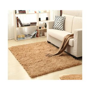 Carpets 200Cm X 300Cm 13 Color Living Room/Bedroom Wool Rug Antiskid Soft Carpet Gray White Black Brown Pink Purpe Mat Drop Delivery Dhkfa