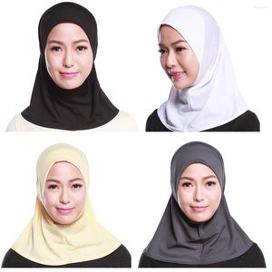 Ethnic Clothing 4pcs Muslim Lady Jersey Hijabs Package Shawl Arab Islamic ITY Turban Mujer Bolero Solid Color Mini Inner Cap Scarf