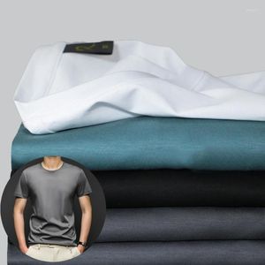 Magliette da uomo 58% cotone 35% lyocell 7% seta camicia a maniche corte ultra soft uomo uomo rotondo tshirt marca di alta qualità magliette estive