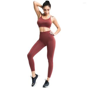 Aktive Sets LUKITAS Frau 2PCS Yoga Set Sport Tragen Für Frauen Fitness Kleidung Leggings Sport Bh Laufen Gym Anzug sportswear