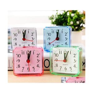 Skrivbordklockor Desktop Alarm Clock Portable S￶t mini Cartoon Mtifunction Trip Bed Piep Home Decoration ZA5950 Drop Delivery GA DHLCW