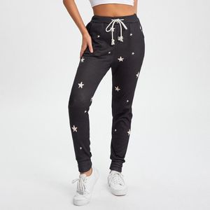 Kvinnors byxor kvinnor hög midja dragkammare klocka botten casual aktiva leggings svettbyxor byxor