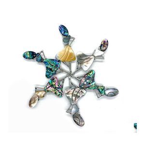 Naszyjniki wisiorek Abalone skorupa naturalne retro lukshaphaphape Colorf broszka skórzana linowa linowa biżuteria