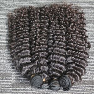 Nxy Lace Wigs 10a Deep Wave Bundles 28 30 Inches Natural Color Brazilian Virgin Human Hair Cheap for Black Woman 230106