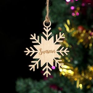 Christmas Decorations Personalized Snowflake Wood Ornaments DIY Wooden Crafts Ornament Making Supplies Gifts