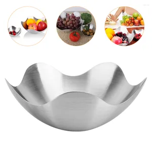 Plates Bowl Fruit Tray Plate Serving Storage Stainless Steel Salad Snack Wave Dish Basket Cereal Dumpling Container Candy Steamer