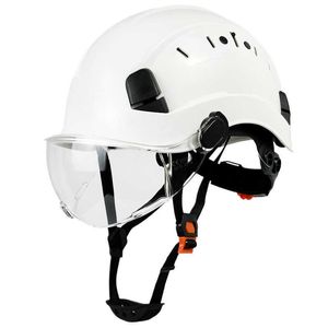 CE Construction Safety Hełm z gogami dla inżyniera przemysłu ABS Hard Hats Visor Cap ANSI Praca przemysłowa Mężczyźni
