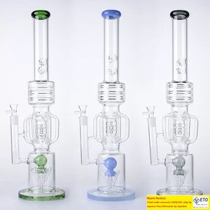 21-Zoll-Wasserpfeifen-Trommelfass-Perc-Bongs aus dickem Glas, geschlitzte Raketen-Perkolator-Öl-Dab-Rigs, Recycler-Big-Bong-Wasserpfeifen 14 mm