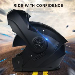 Capacetes de motocicleta mais recente ponto aprovado em segurança de segurança de caça a capacete modular helmet rayage racing lente dupla visor interior virtude-903