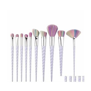 Makeup Brushes 10 Pcs The Fan Brush Tools Drop Delivery Health Beauty Accessories Dhip7