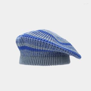 Berretti Autunno e inverno Acrilico stile retrò Berretto Mantieni caldo Cappello da pittore Berretto ottagonale per donna Ragazza 103