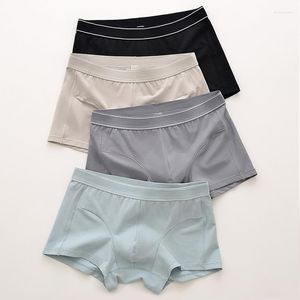 Underpants 5pcs/로트 남성 복서 반바지는 매끄러운 통기성 탄성 속옷 Cueca 슬립 트렁크 Calzoncillo Hombre Boxershorts 3xl