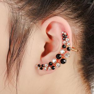 Backs Colkings 1PCS Prawa lewe ucha klip moda moda dhinstone earcuff biżuteria meniskub srebrny na mankietach dla kobiet