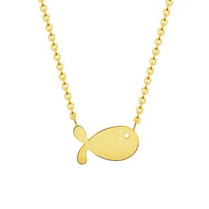 Colares de pingentes charme de baleia de ouro rosa colar mulheres aço inoxidável jóias de sorte 2023 Collier Femme Friend Gifts Presentes de Natal