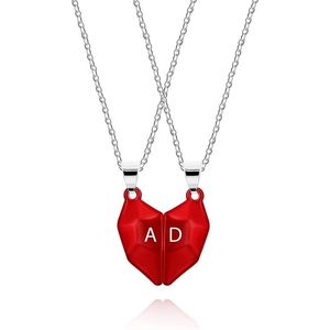 Chains Matching Magnetic Love Heart BFF Friendship Necklace For Men Women Personalized Name Necklaces SetChains