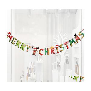 Decora￧￵es de Natal Banner Papai Noel Bandeira de Drop Wall Drop Wall Drop Snowman para o ano de 2022 Cristmas Delivery Home Garden Festiv Dhj82