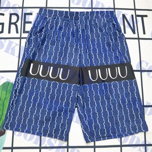 Pantaloncini da uomo blu Pantaloncini da bagno con stampa di lettere Pantaloni sportivi da uomo larghi in tessuto Costumi da bagno ad asciugatura rapida