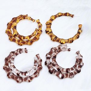 Hoop Earrings UJBOX Wholesale Multicolor Leopard Gradient Color Resin Acrylic Bamboo For Women