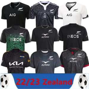 S-5XL 2022 2023 뉴질랜드 허리케인 하이랜드 블루 크로스 럭비 JerseyS 22 23 100th Anniversary Men's Super Moana 유니폼 최고 품질의 홈 경쟁