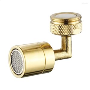 Rubinetti per lavabo da bagno Estensore universale in ottone dorato Rubinetto girevole Aeratore per lavabo a prova di spruzzi