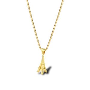 Pendant Necklaces RIR Exquisite Eiffel Tower France Paris Logo Creative Romantic Necklace Traveler Jewelry Charming Wife Gift
