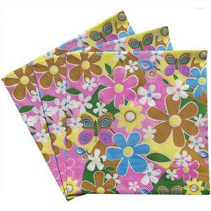 Table Napkin 100PCS/Set Colored Daisy Paper Napkins 33 33cm 2-Ply Disposible Dining Decoration Towels For Brithday Wedding Party