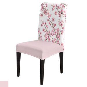 Крышка стулья плюмы цветочные лепестки ветви сажают красный обеденный декор гостиной сиденье для стул