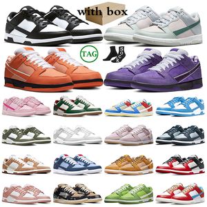 med låda panda män kvinnor löparskor sneakers Triple Pink Mineral Teal Orange Lobster Medium Curry Why So Sad Chicago Safari Mix GAI tränare sport