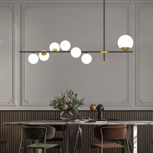 Pendant Lamps Nordic Modern Restaurant Chandelier Net Red Creative Personality Light Luxury Dining Table Bar Long Simple Household