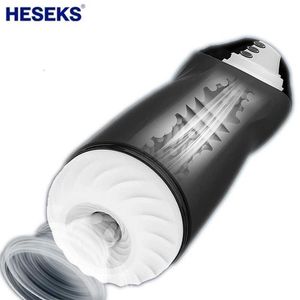 Sex toy Massager Heseks Black Vagina Masturbator for Men 12 Vibration with Sexy Moaning Masturbadores Masculinos Sucking Toy