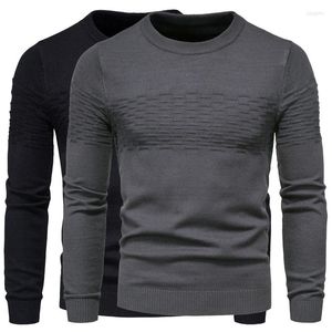 Herren-Kapuzenpullover, Herbst- und Winter-Woll-Baumwoll-Pullover, langärmelig, O-Ausschnitt, Stretch-Selbstkultivierung, warmes Muster, gestricktes Oberteil