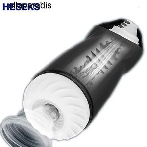 Sex Toys massager Heseks Black Vagina Masturbator for Men 12 Vibration with Sexy Moaning Masturbadores Masculinos Sucking Toy