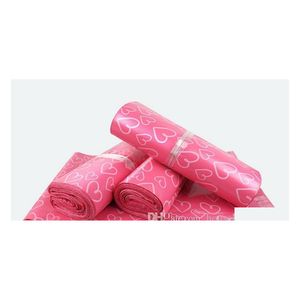Почтовые сумки Pink Heart Mailers Convelope Couches Express Courier Plastic Selfehesive Mailer Post Poly Mailings 28x42 см. Доставка o dhqbi