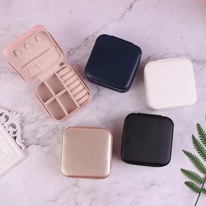 Small Jewelry Organizer Display Storage Box Travel Jewellery Case Earrings Necklace Ring Holder for Proposal Wedding