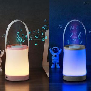 Luzes noturnas luminárias multifuncionais compatíveis com Bluetooth coloridas Suporte recarregável USB para leitura de disco U Lamp Dimmable