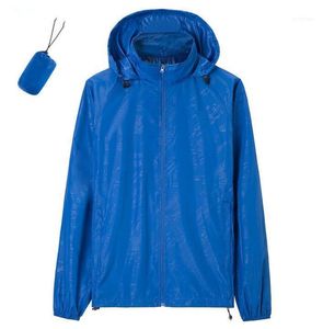 Kvinnans jackor 2023 Summer Kvinnor och mäns regnrockar Fashion Lunch Sleeve Windproof S-4XL1
