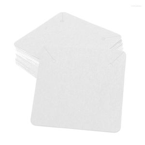 Bolsas de jóias 100 PCS Papel Feito Etiqueta Etiquetas Em Branco Pendurado Cartões Simples Forma Quadrada para Venda DIY Ear Studs