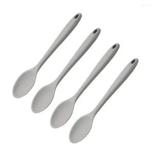 Dinnerware Sets Spoons Spoon Mixing Silicone Cooking Fruit Serving Rubber Paddle Rice Stirring Teaspoon Baking Utensils Scoop Tablespoon