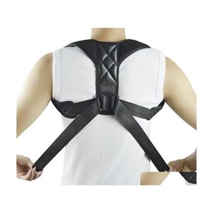 Kroppsstöd stöder Drop Posture Corrector ClaVicle Spine Back Shoder Lumbal Brace Support Belt Correction förhindrar Slouching Del Dhkmn