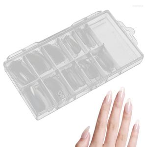 False Nails 100 PCs Clear Color Duas de unhas duplas artificial Arte falsa acrílica UV Gel Manicure Tools