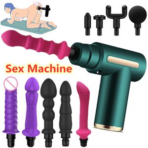 Vestidos de bricolaje Fascia masaje de la máquina del sexo del sexo orgasmo empuje vibrador consolador vaginal estimulación anal juguetes sexuales adultos masturbación