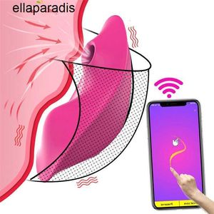 Zabawki seksualne masażer bezprzewodowy aplikacja zdalna wibrator motyla Bluetooth do noszenia ssanie majtek dildo para dla kobiet