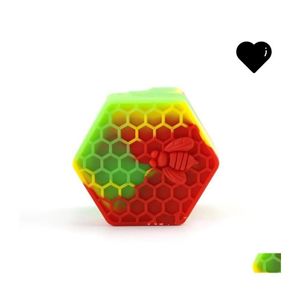 Storage Boxes Bins 26Ml Honeybee Wax Container Hexagon Hive Strange Box Sile Portable Cosmetic 3 5Xz Uu Drop Delivery Home Garden Dhoaf