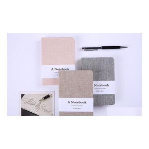 Notepads Wholesale A5 A6 Linen Notebook Fabric Er Journal Notepand Diary Book Stationery Blank Line Paper Drop Delivery Office Schoo Dhfvm