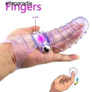 Sexspielzeug Massagegerät Big Size Finger Sleeve Vibrator Klitorisstimulator G-Punkt-Massage für Frauen Masturbator Lesben Orgasmus Produkte
