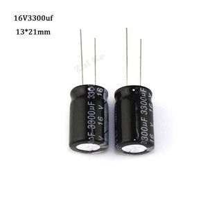 Aluminum Electrolytic Capacitor 13*21mm 10pcs/lot 3300uF 16V 13x21mm 16V3300uF