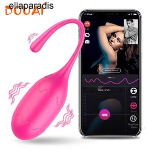 Sex Toys Massager Wireless Bluetooth Dildo Vibrator för kvinnor Remote App Control Wear Vibrating Vagina Ball Panties 18