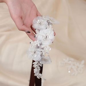 Wedding Sashes S249 Sash Crystal Pearls Belt Rhinestones Bridal Silver Diamond For Accessories Belts