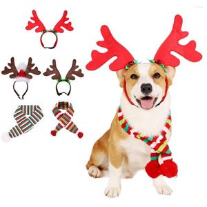 Köpek Giyim 1 PC Noel Head Band Puppy Noel Boynuzları Tatil Tatil Pet Kostüm Aksesuar Köpekler için