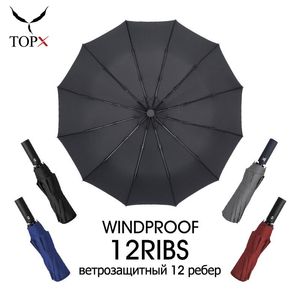 Parasol 12k odporny na wiatr 3 podmuch parasol kobiety deszczowe deszcz automatyczny duży biznes przenośny uchwyt parasol paraguas